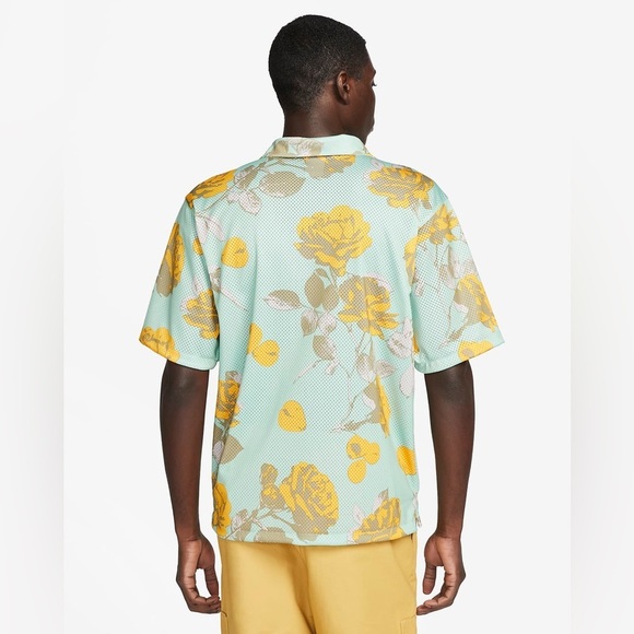 1 Nike button down mesh floral top - Picture 2 of 6